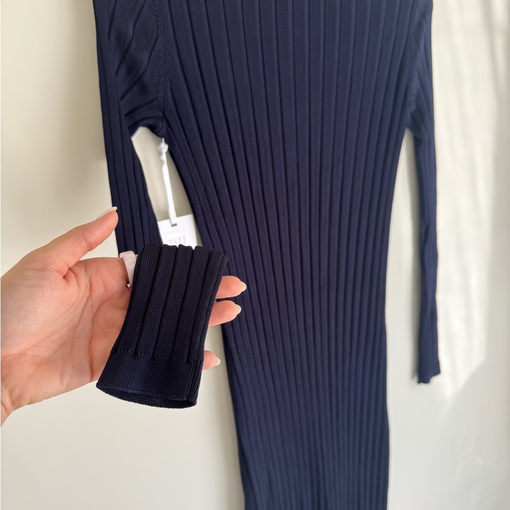 Torn by Ronny Kobo Suri Dress Navy Ribbed Knit Maxi Dress NWT Size M - Picture 9 of 9